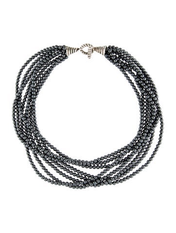 Tiffany & Co. Multistrand Hematite Torsade Necklace