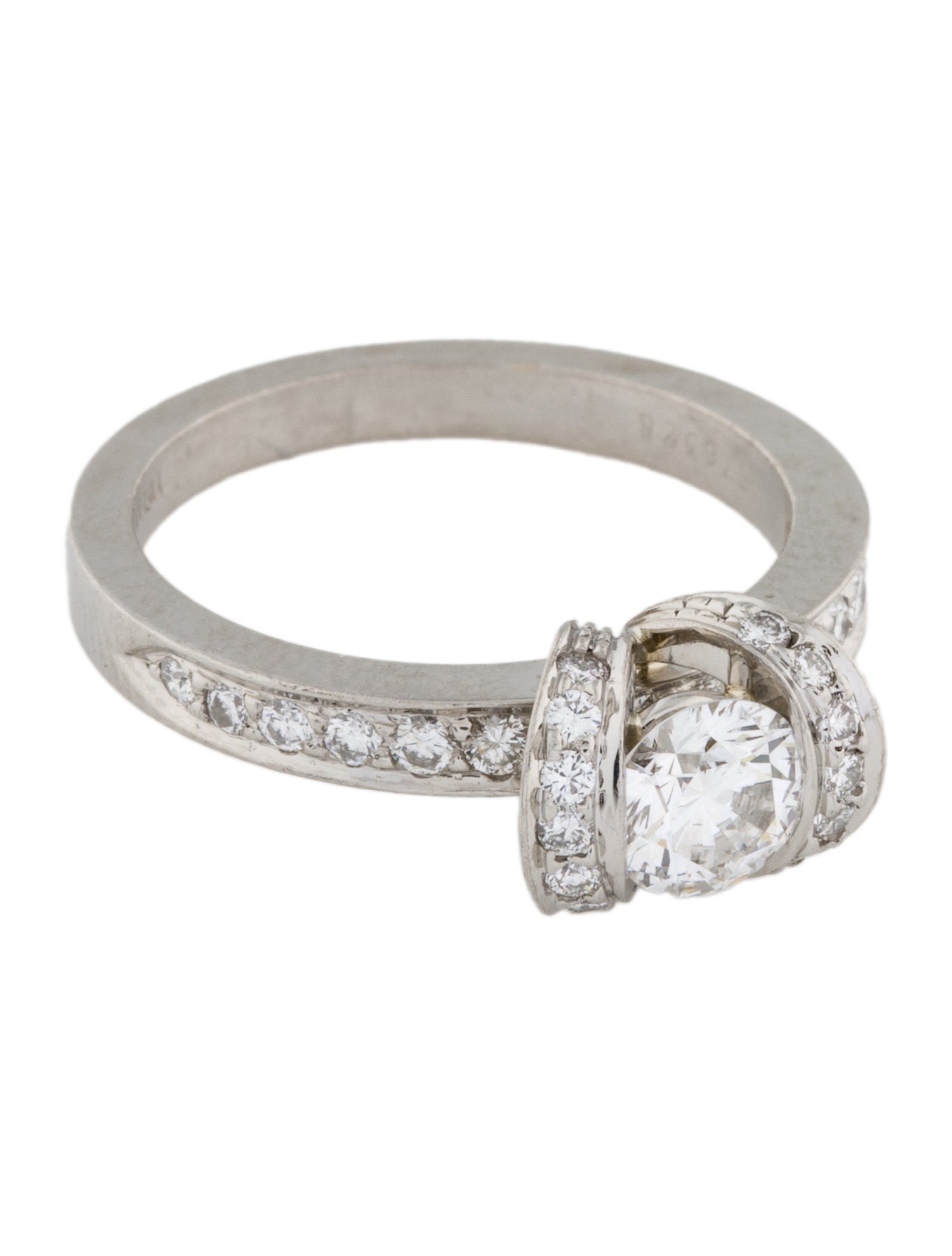 Tiffany & Co. Platinum Diamond Ribbon Engagement Ring