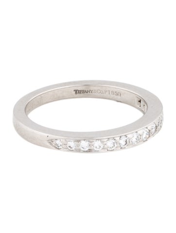 Tiffany & Co. Band Platinum Diamond Half Eternity 4.5