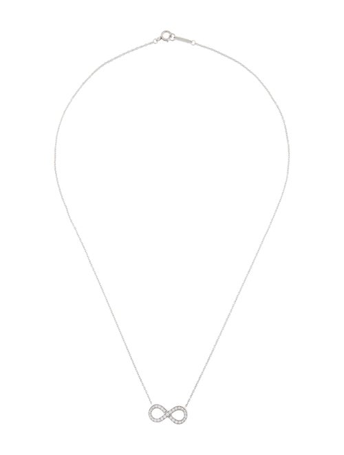 Tiffany & Co. Platinum Diamond Infinity Pendant Necklace