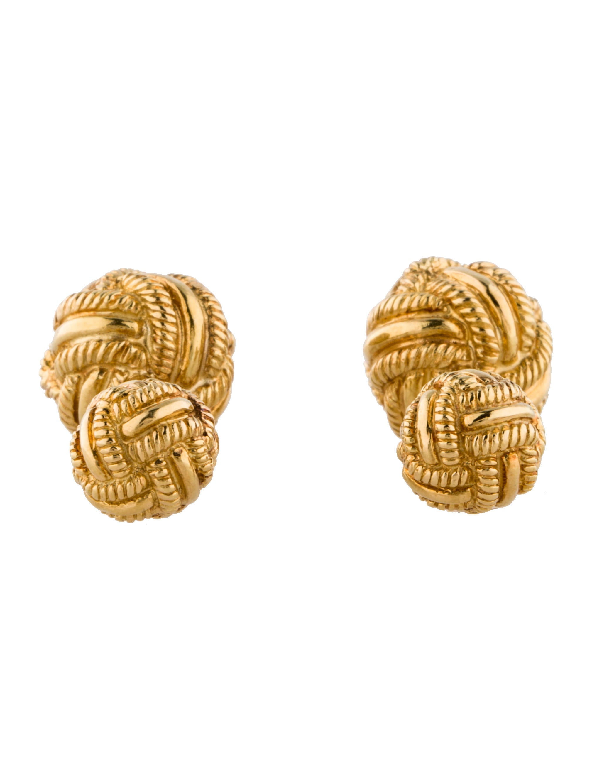 Tiffany & Co. Woven Knot Cuff Links Cufflinks TIF30496 The RealReal