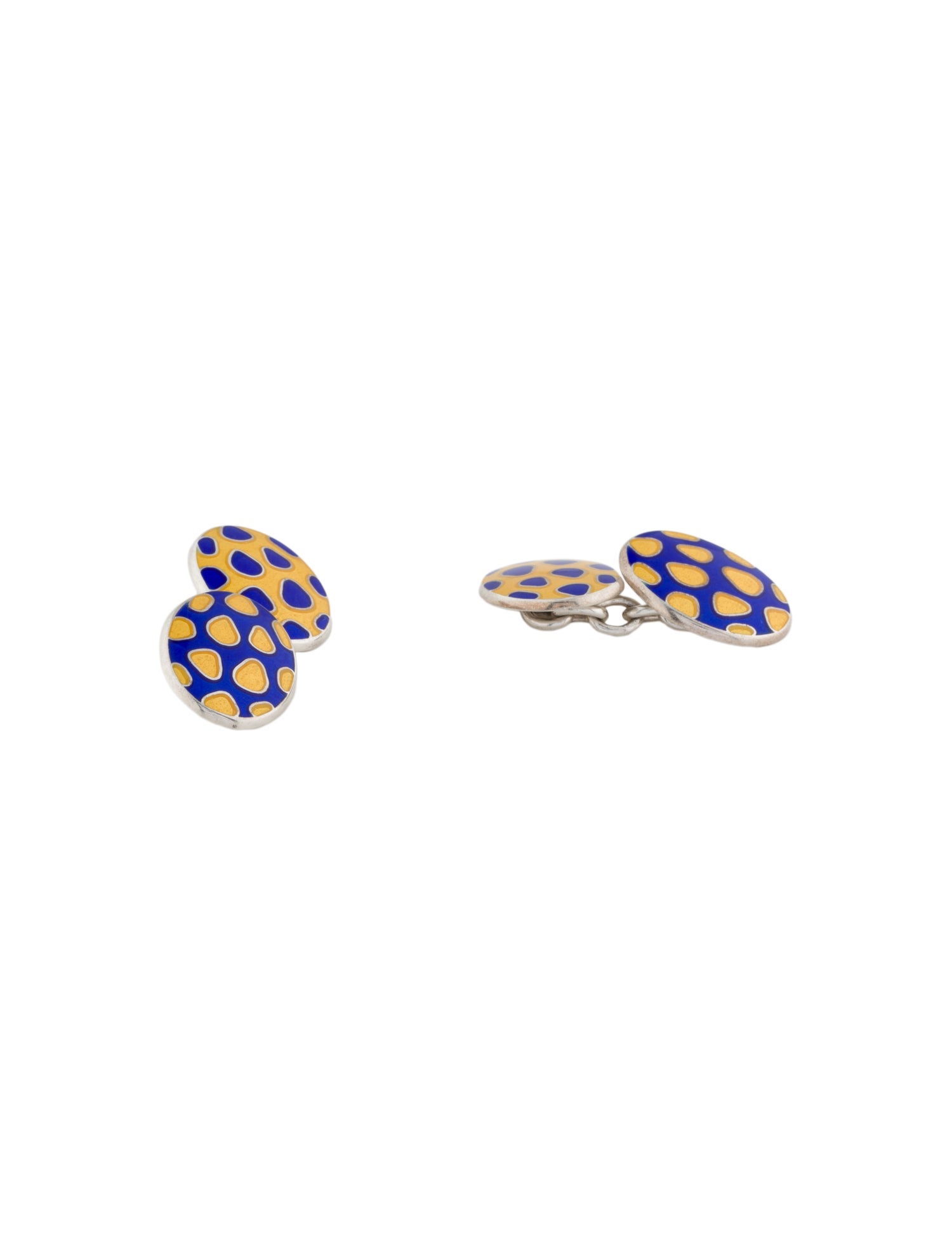 Tiffany & Co. VIntage Enamel Oval Cufflinks