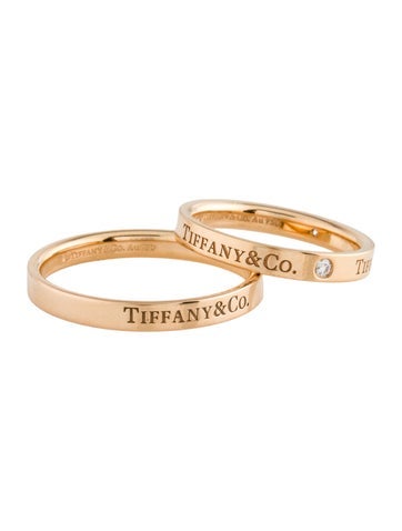 Tiffany & Co. Wedding Set 18K Diamond Band Ring