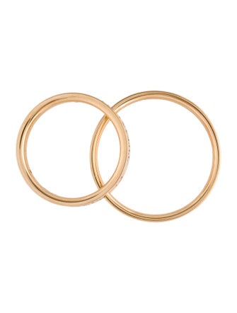 Tiffany & Co. 18K Diamond Wedding Band Ring Set