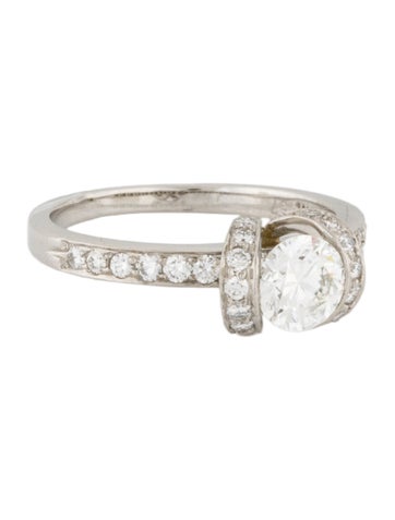 Tiffany & Co. Engagement Ring Platinum Diamond Ribbon 4.75