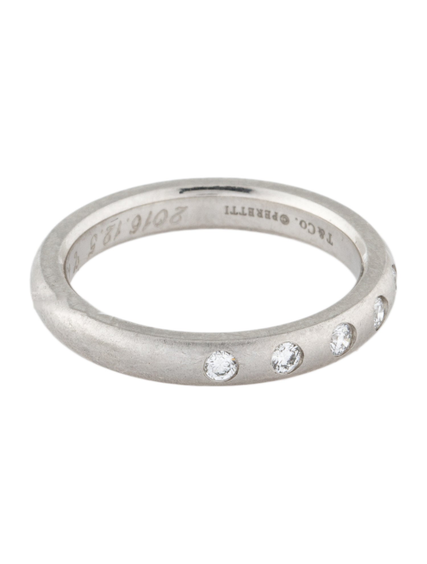 Tiffany & Co. Platinum 5-Diamond Band