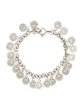 Tiffany Multi-Round Tag Bracelet Sterling Silver Charm