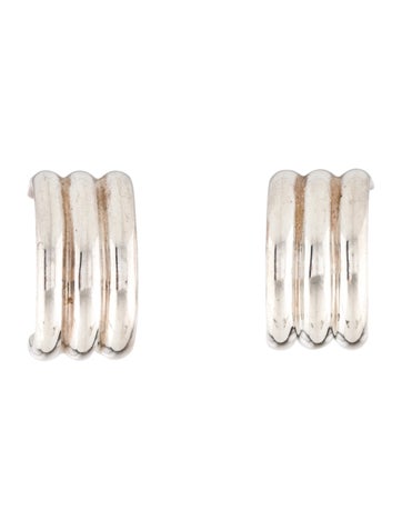 Tiffany & Co. Hoop Grooved Earrings