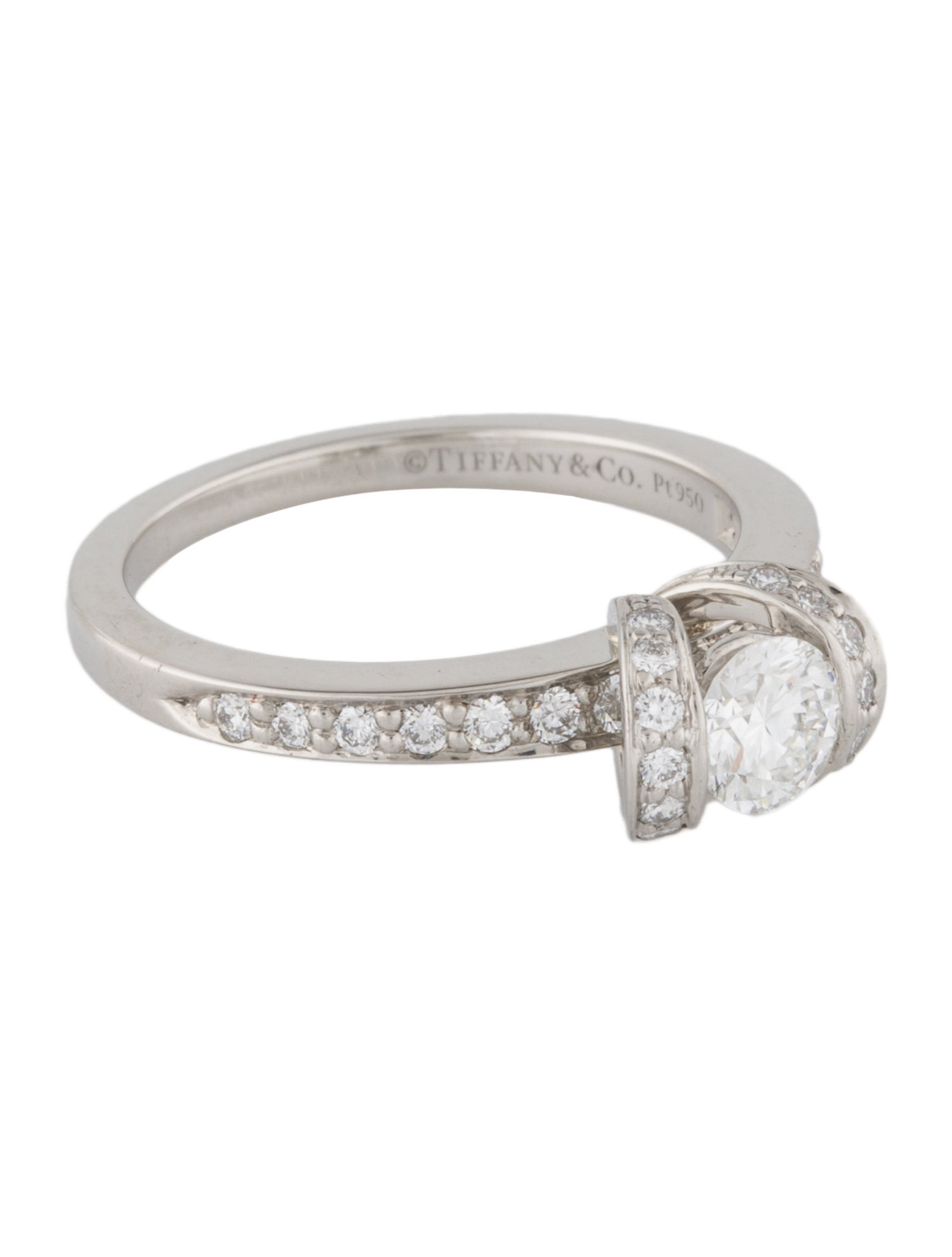 Tiffany & Co. Platinum Diamond Ribbon Engagement Ring
