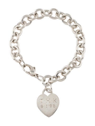Tiffany & Co. Charm Vintage Heart Tag Bracelet