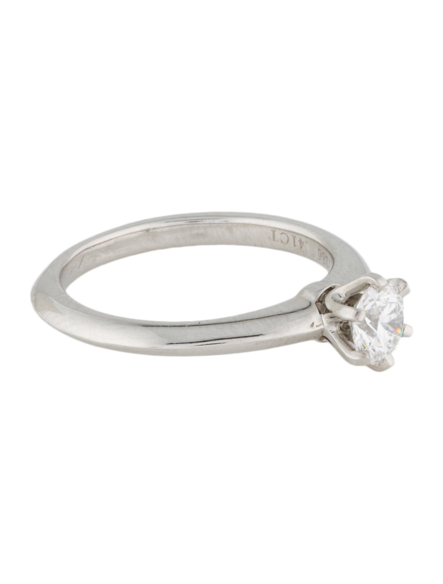 Tiffany & Co. Platinum Diamond Solitaire Ring