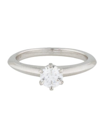 Tiffany & Co. Platinum Diamond Solitaire Ring