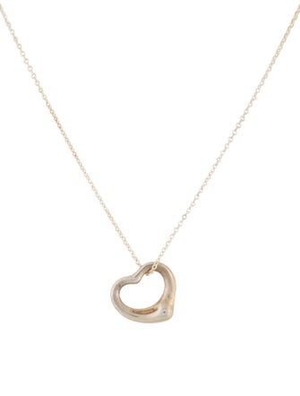Tiffany & Co. Open Heart Pendant Necklace