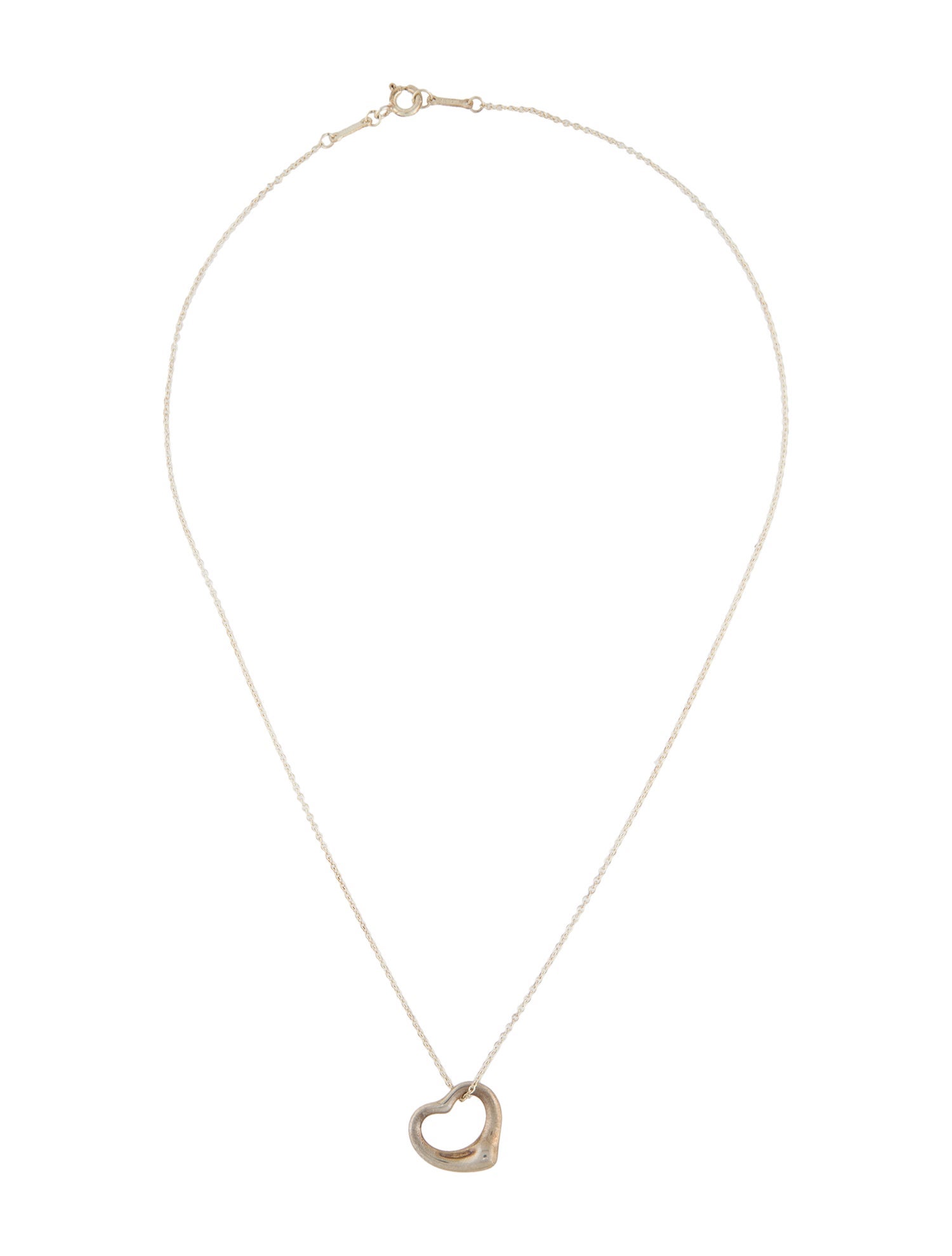 Tiffany & Co. Open Heart Pendant Necklace
