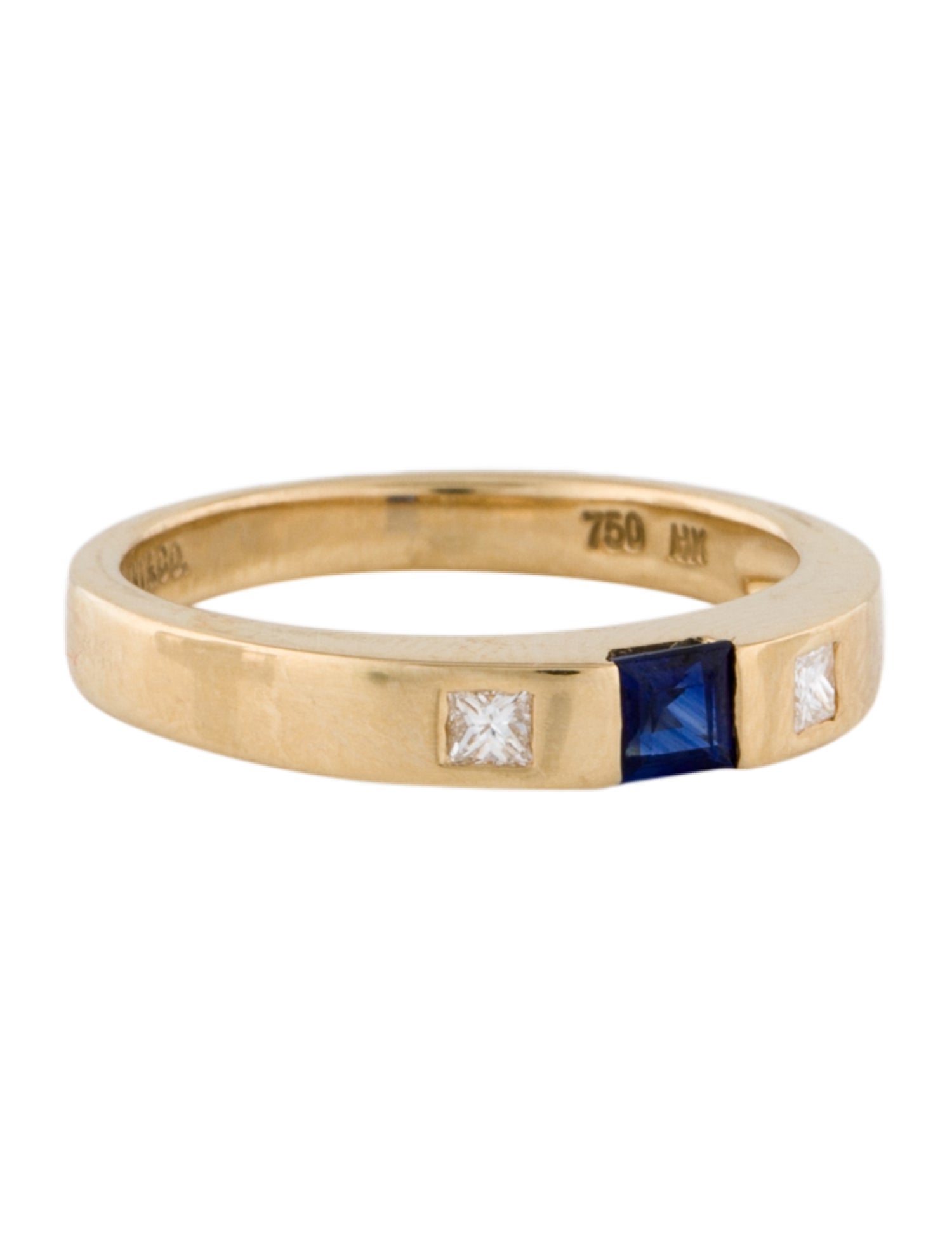 Tiffany & Co. Vintage 18K Blue Sapphire & Diamond Band
