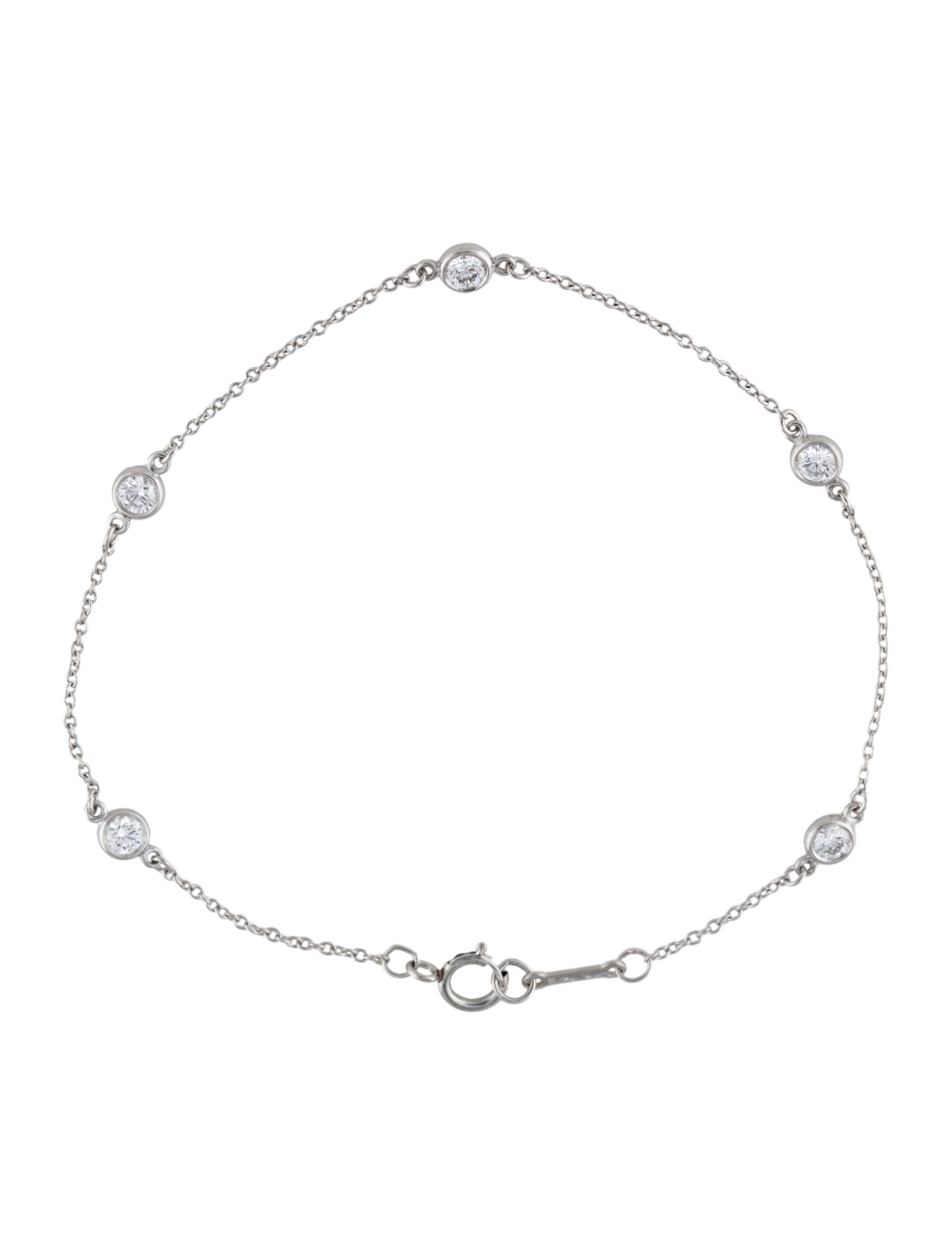 Tiffany & Co. Vintage Platinum Diamonds by the Yard Bracelet
