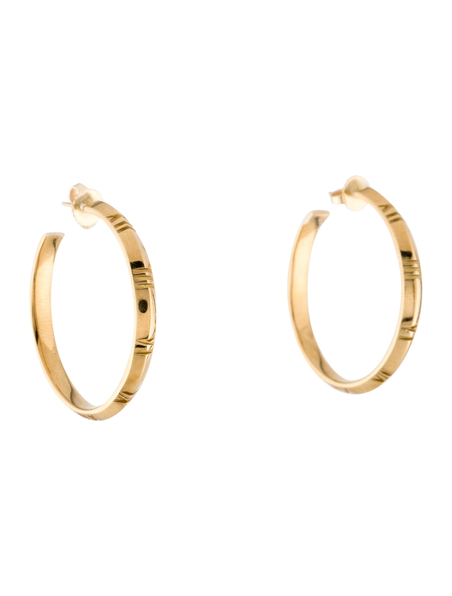 Tiffany & Co. 18K X Hoop Earrings