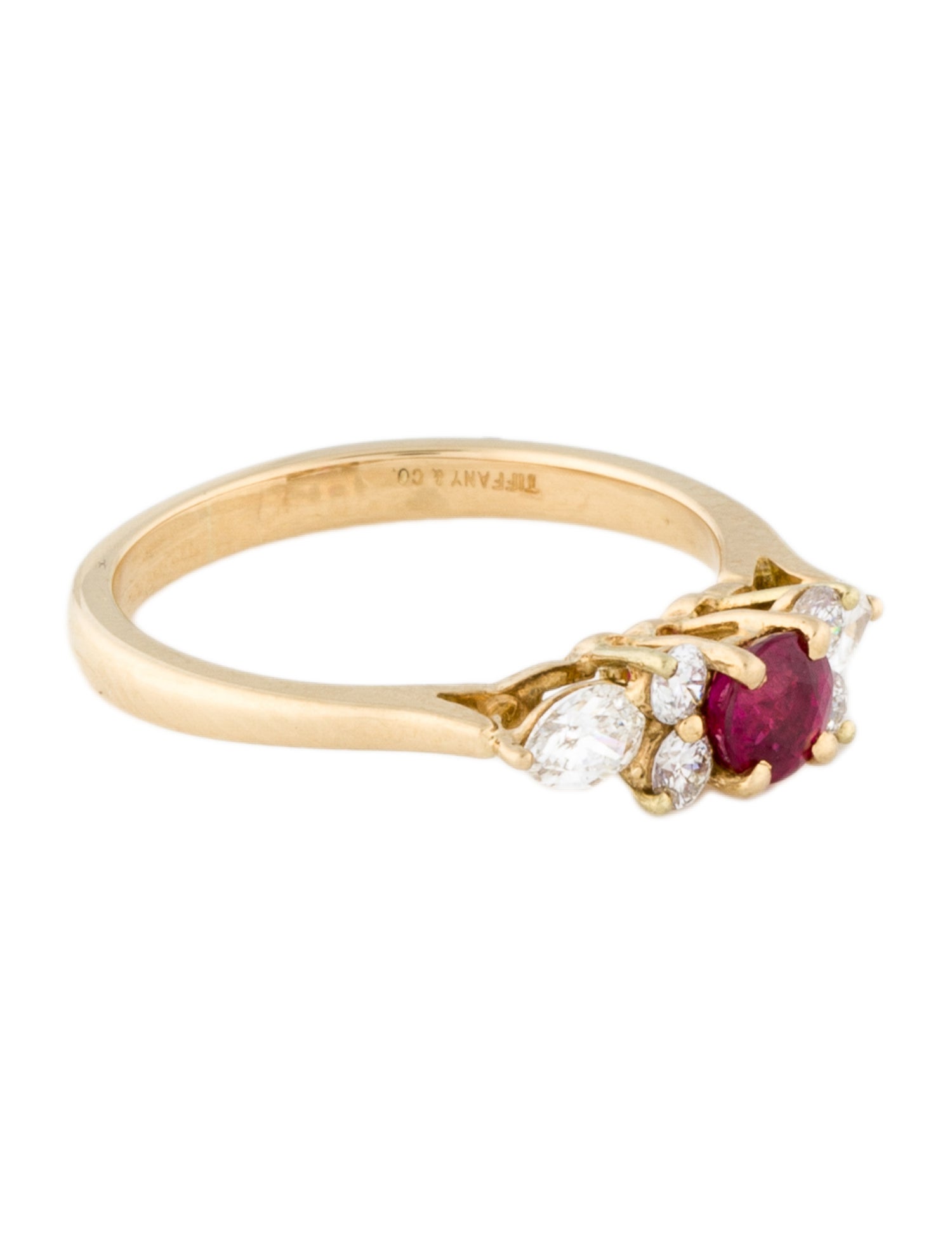 Tiffany & Co. 18K Ruby & Diamond Cocktail Ring