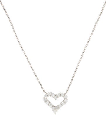 Tiffany & Co. Pendant Necklace Platinum Diamond Heart