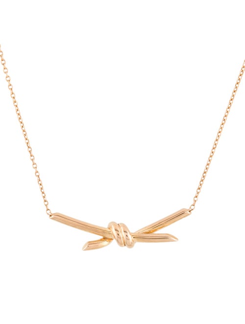 Tiffany & Co. 18K Knot Pendant Necklace
