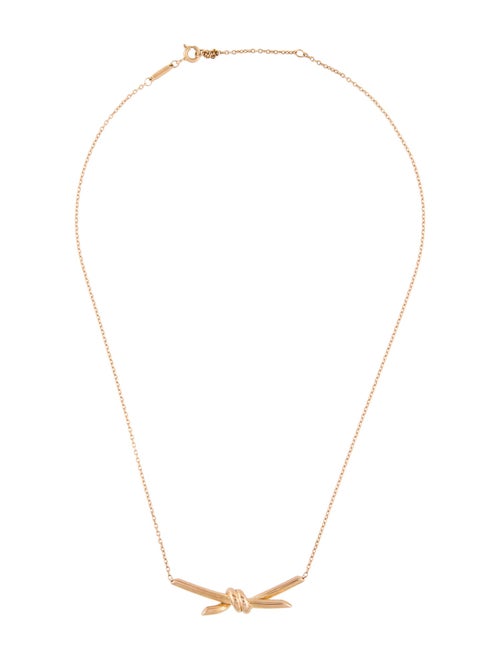 Tiffany & Co. 18K Knot Pendant Necklace