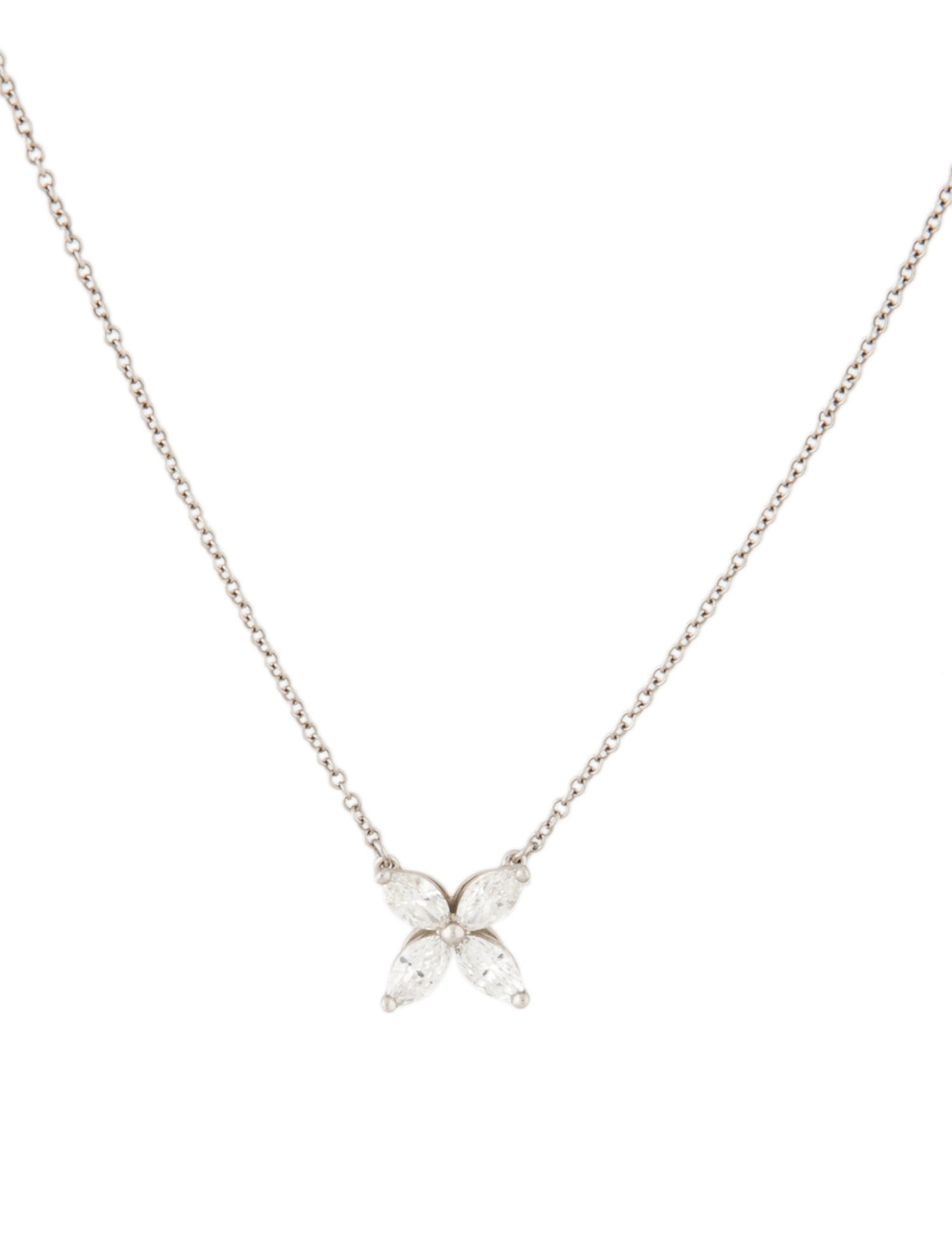 Tiffany & Co. Platinum Diamond Tiffany Victoria® Medium Pendant Necklace