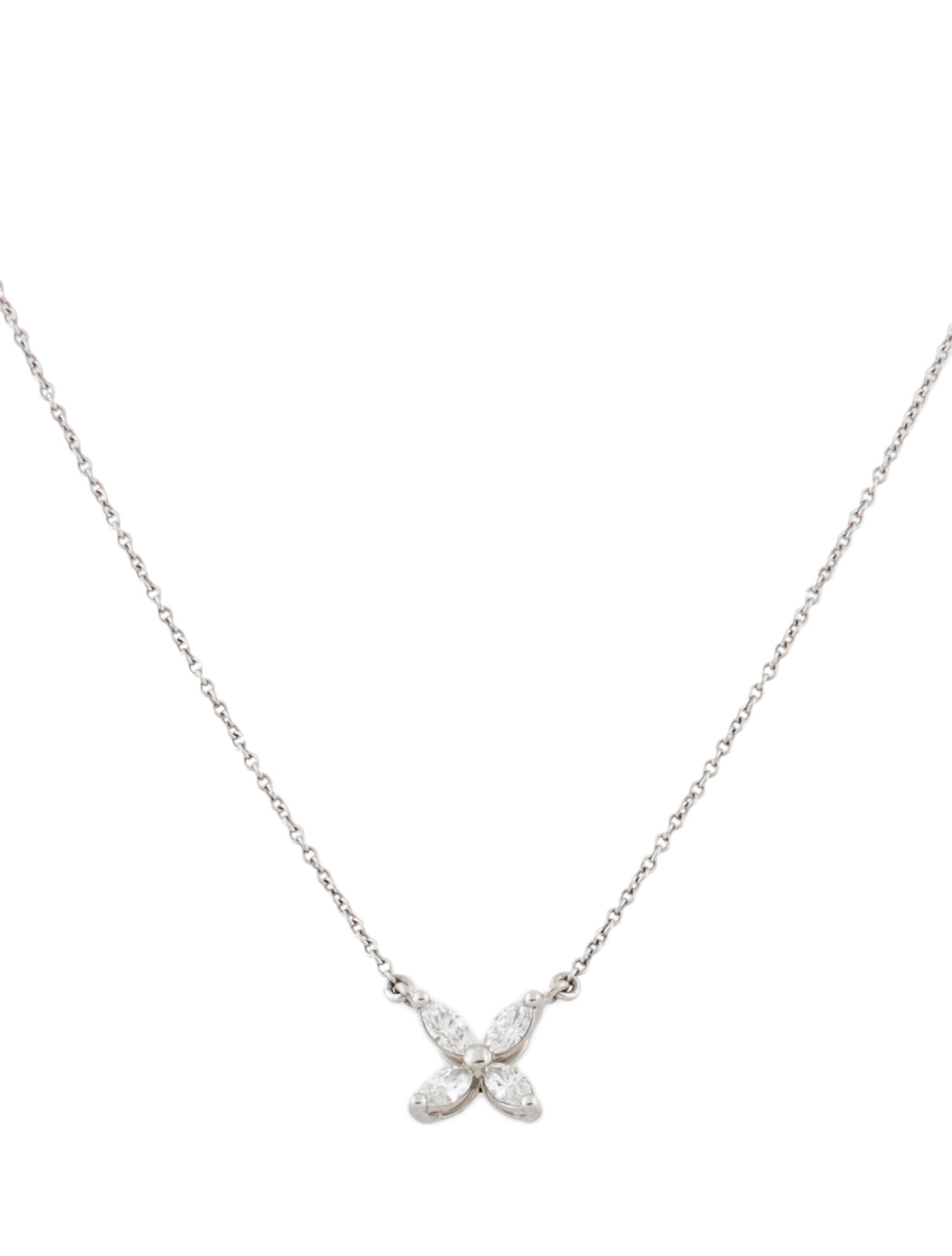 Tiffany & Co. Platinum Diamond Victoria® Small Pendant Necklace