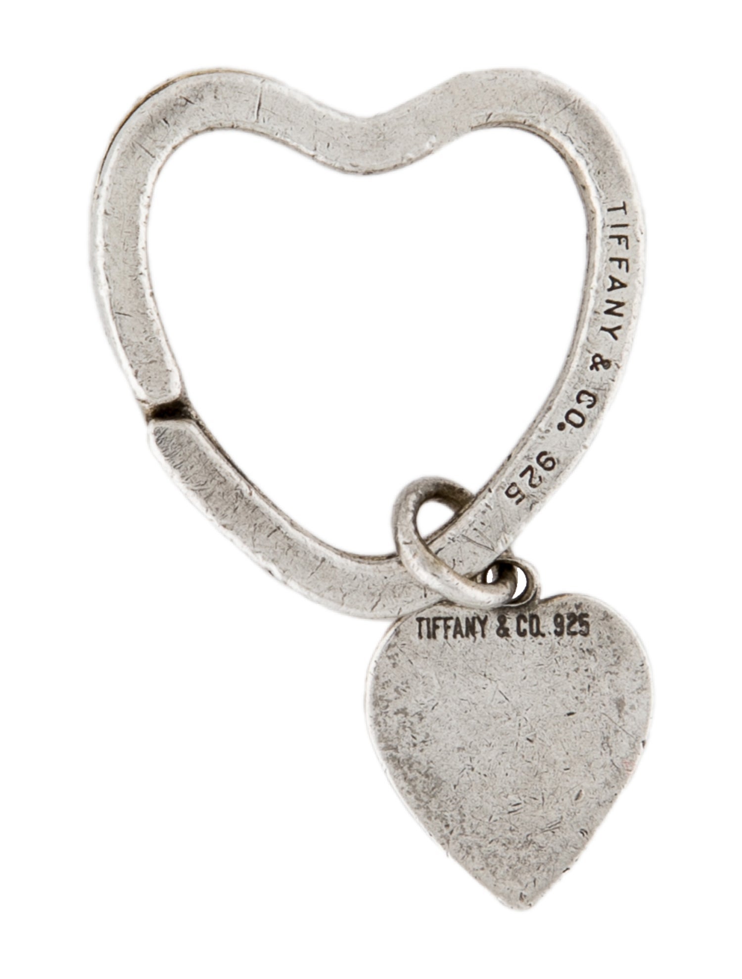 Tiffany & Co. Silver Heart Key Charm
