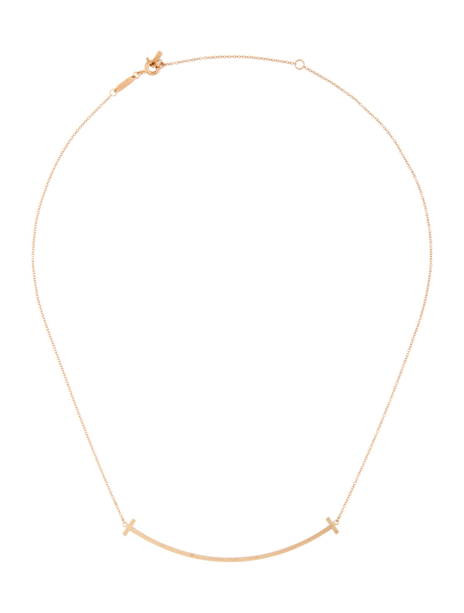 Tiffany & Co. 18K Smile Large Pendant Necklace