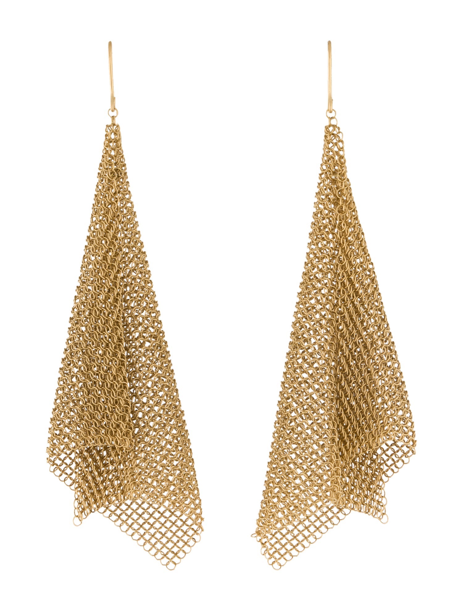 Tiffany & Co. 18K Mesh Scarf Earrings