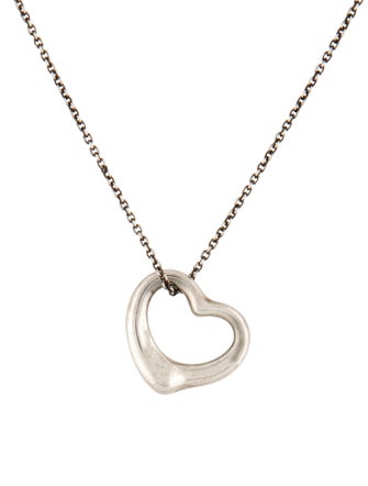Tiffany & Co. Open Heart Pendant Necklace