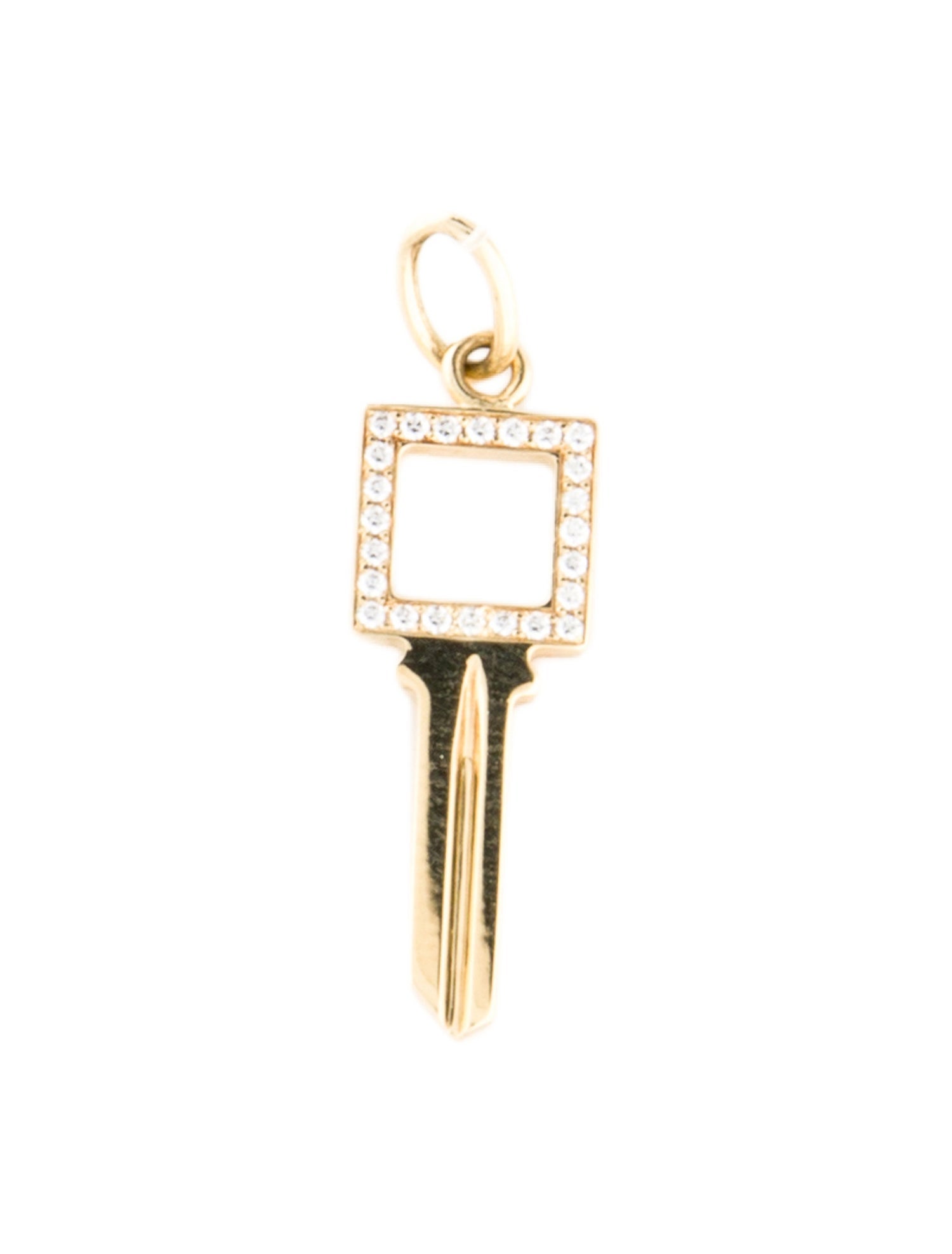 Tiffany & Co. 18K Diamond Key Charm