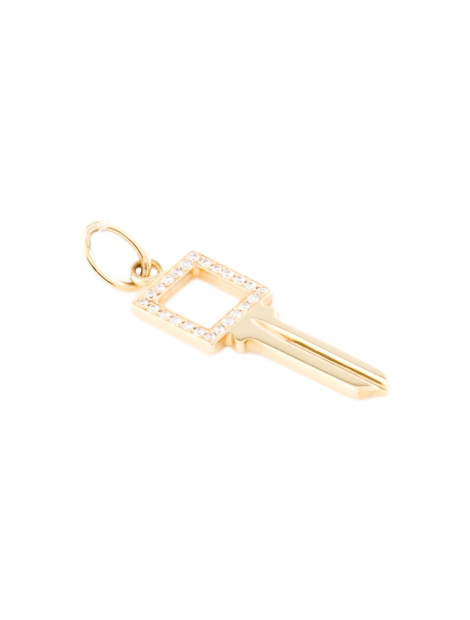 Tiffany & Co. 18K Diamond Key Charm