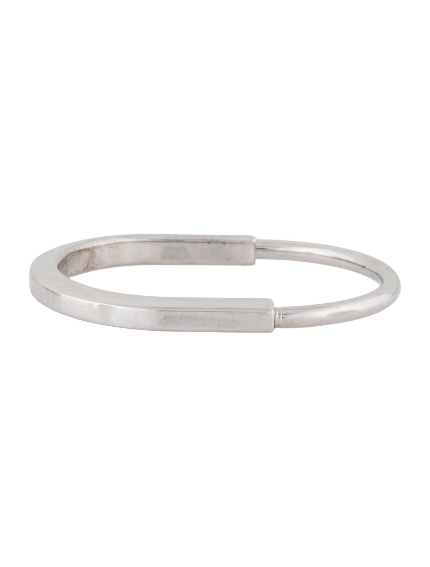 HERMES Sterling Silver Galop Hermes GM Bracelet SH 348355