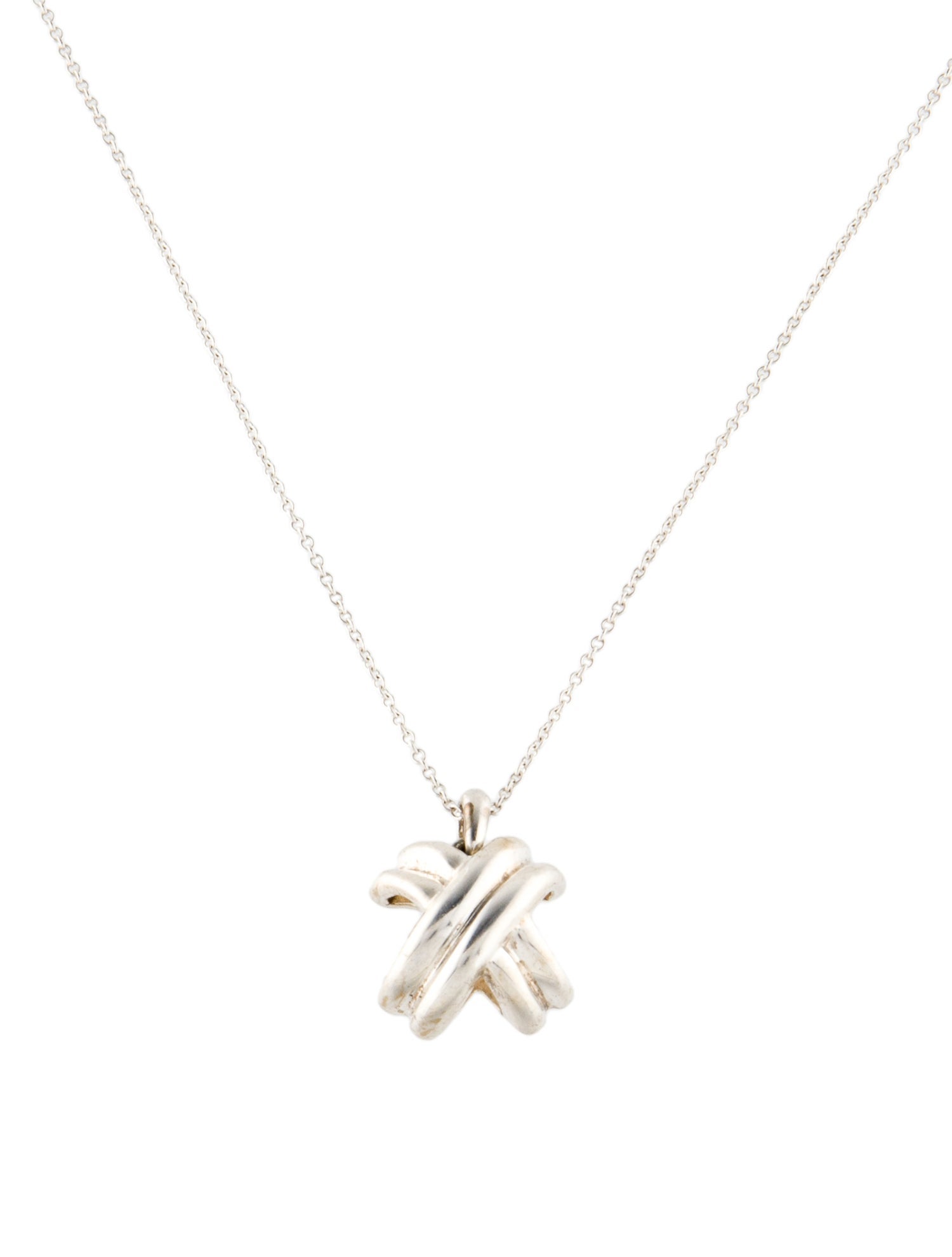 Tiffany & Co. Vintage X Pendant Necklace