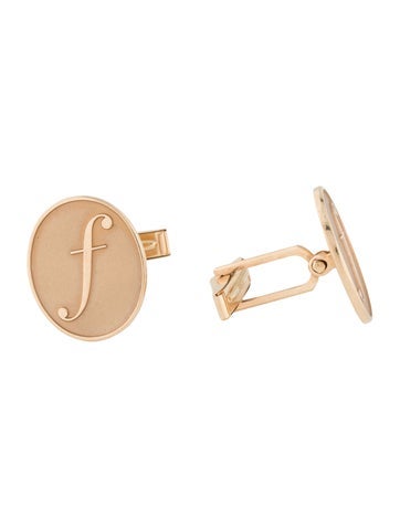 Tiffany & Co. 14K 'F' Initial Cufflinks