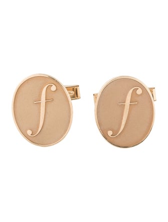 Tiffany & Co. 14K 'F' Initial Cufflinks