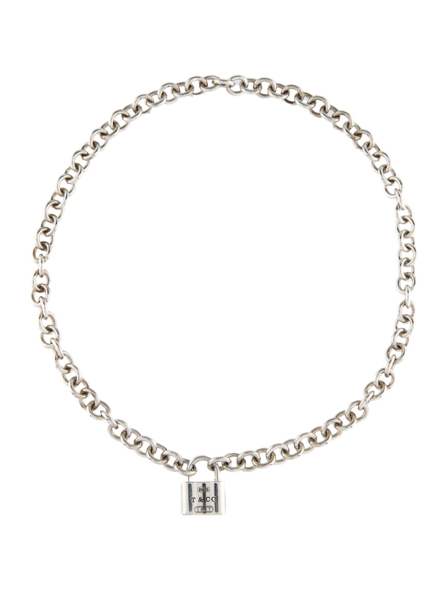 Tiffany & Co. 1837 Lock Pendant Necklace