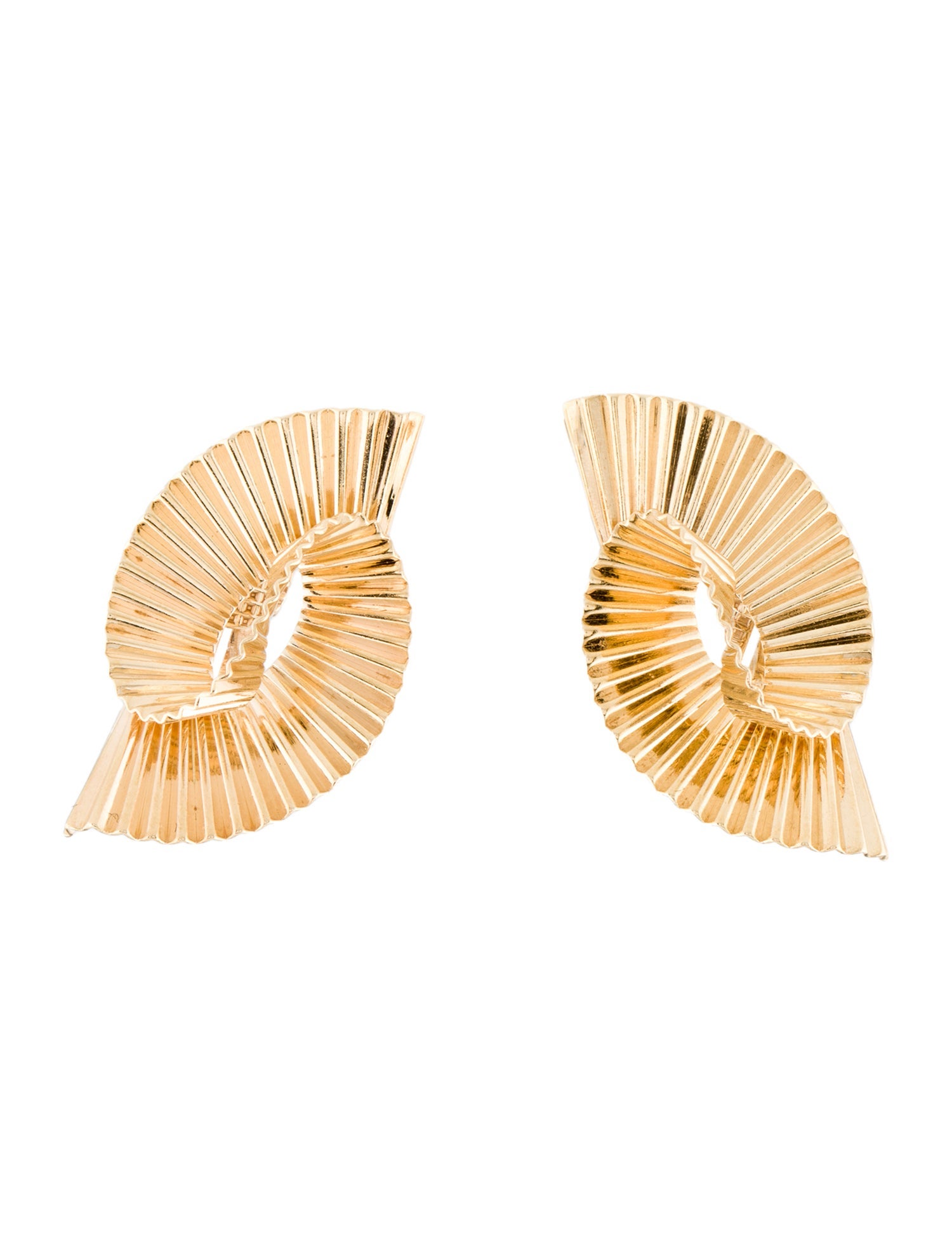 Tiffany & Co. Vintage George Schuler 14K Fluted Earrings