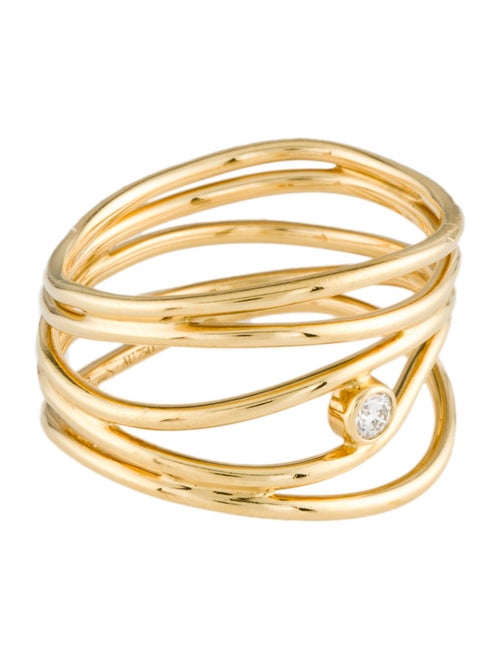 Tiffany & Co. 18K Diamond Wave Ring