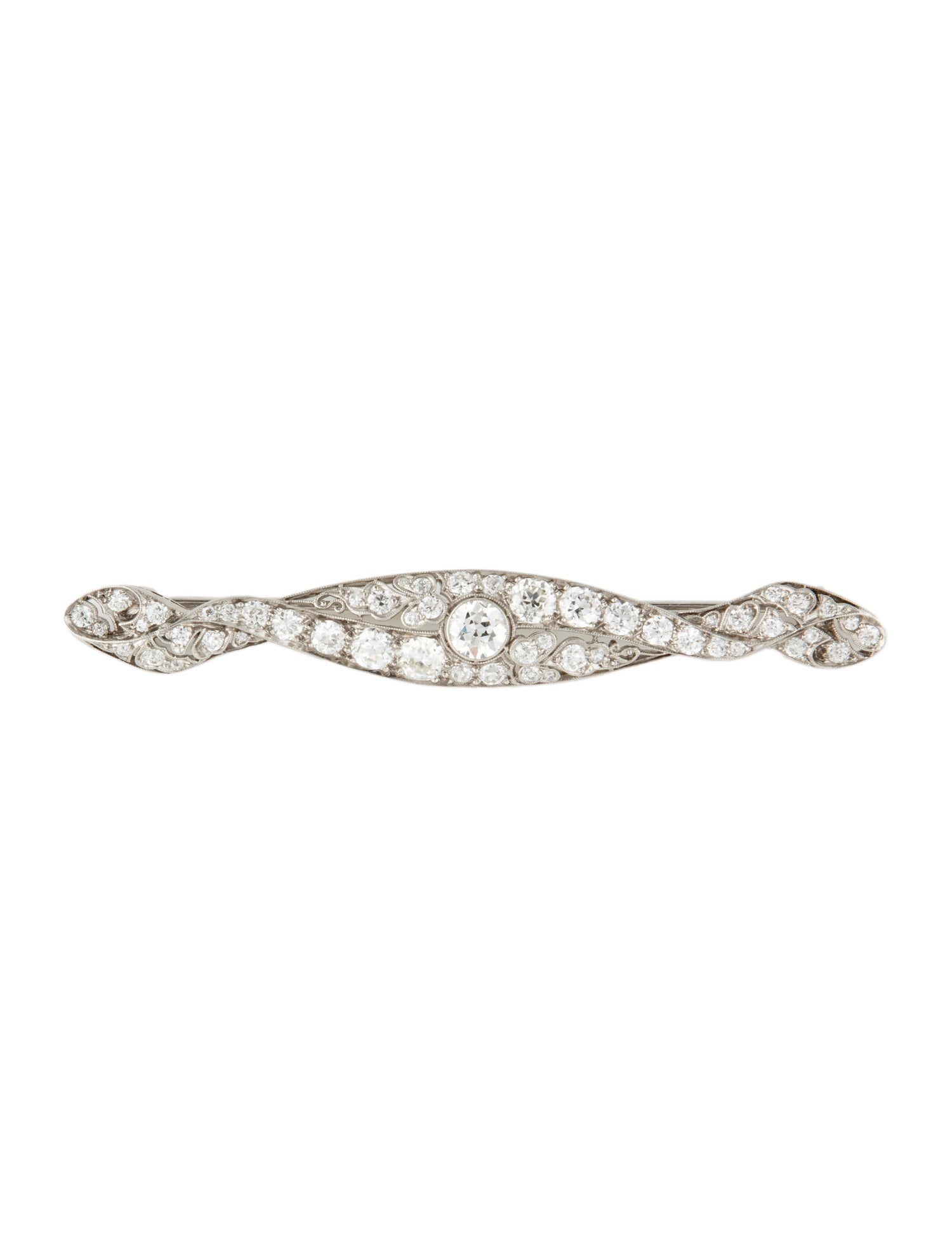 Tiffany & Co. Antique Platinum 2.60ctw Diamond Brooch