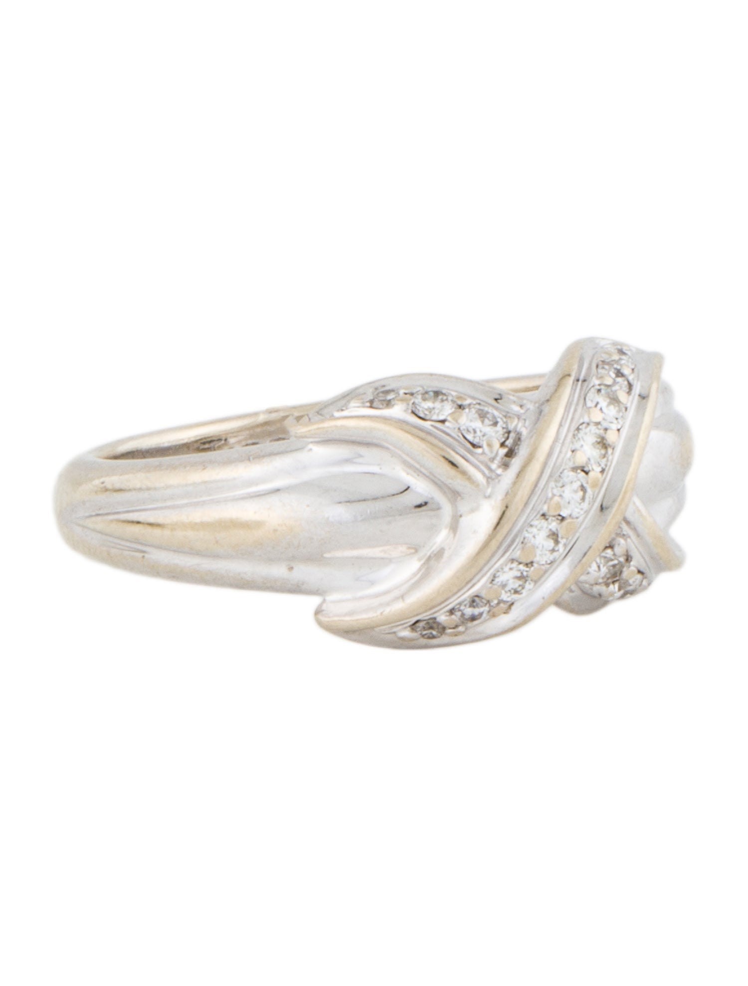 Tiffany & Co. Vintage 18K Diamond Signature X Cocktail Ring