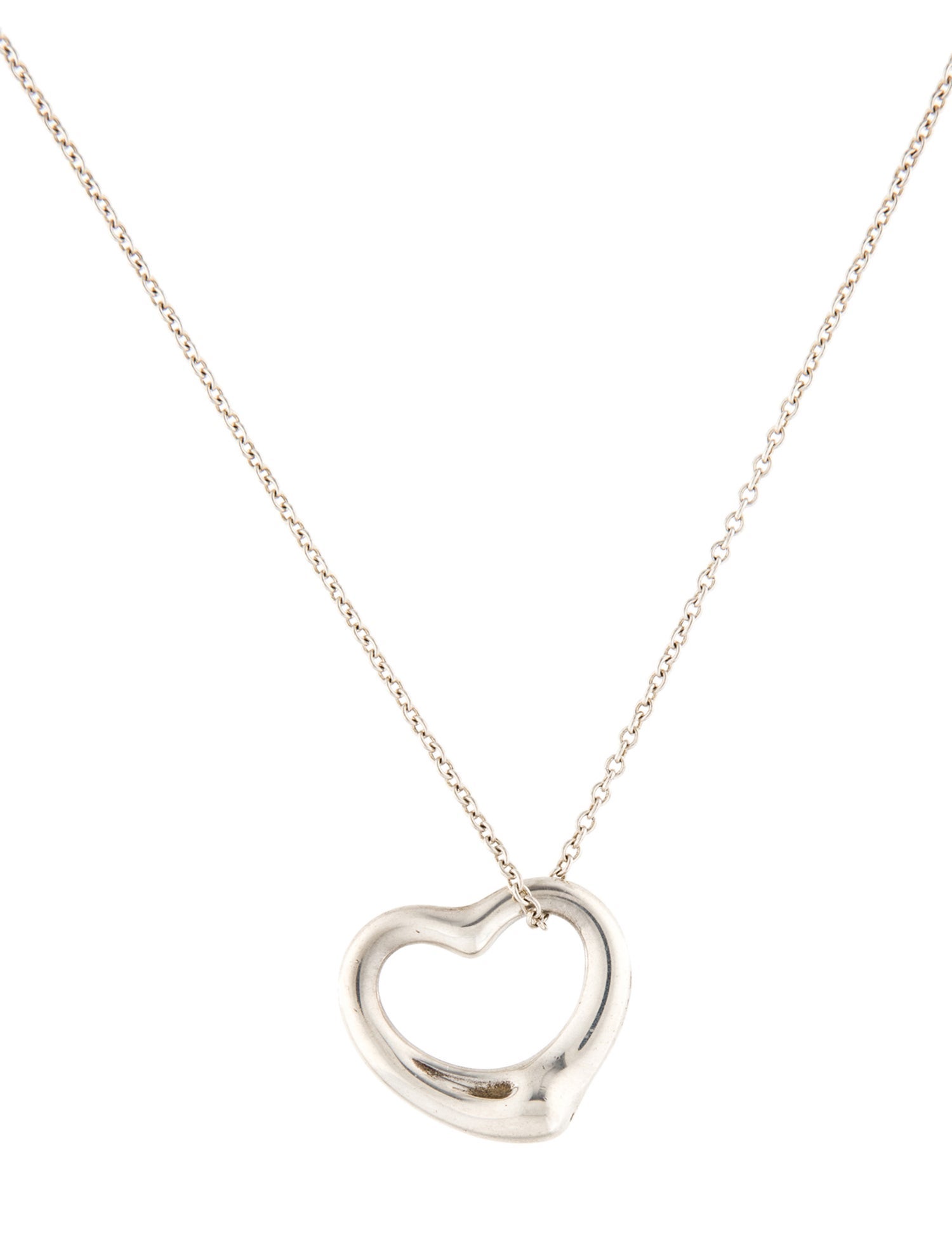 Tiffany & Co. Open Heart Pendant Necklace