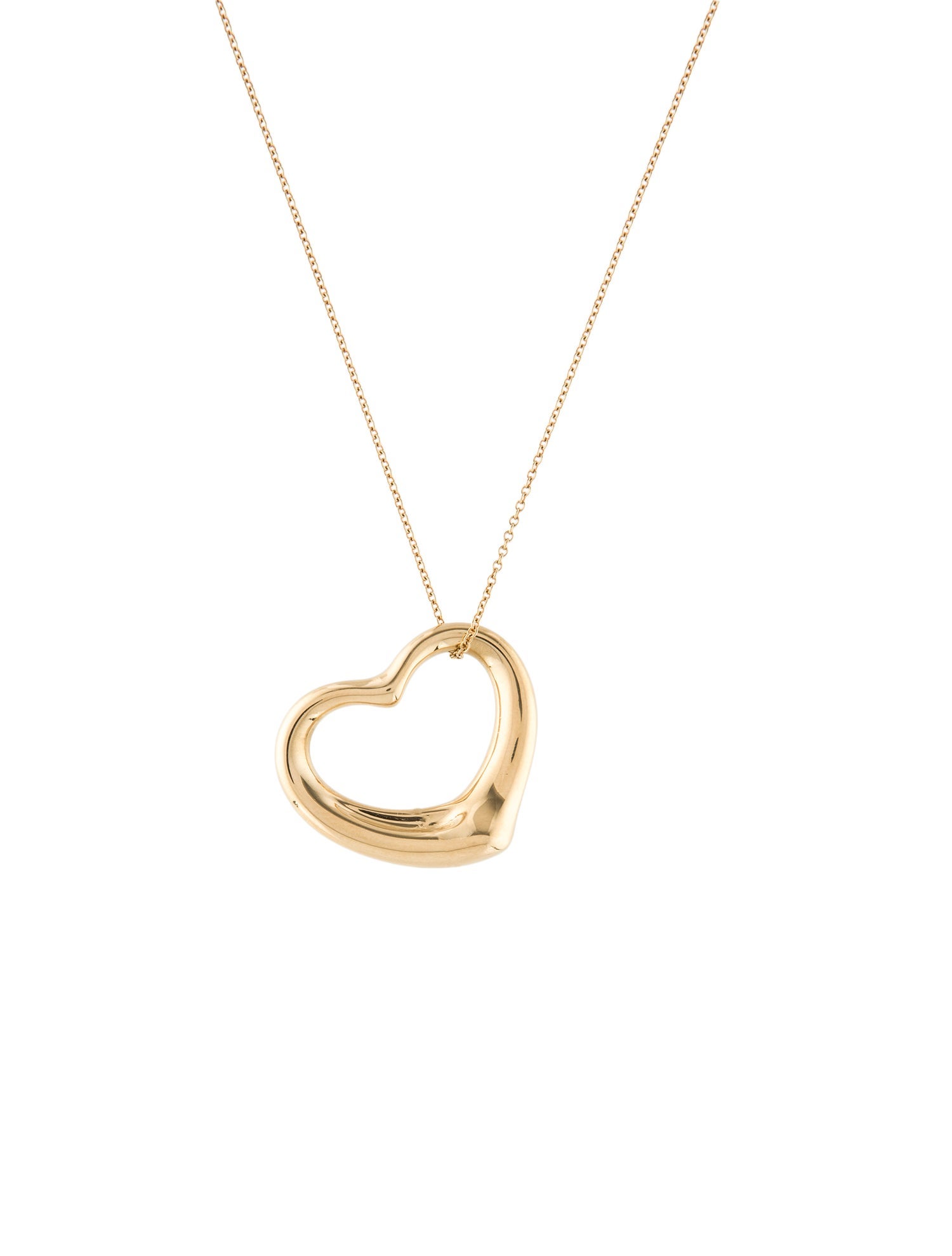 Tiffany & Co. 18K Open Heart Pendant
