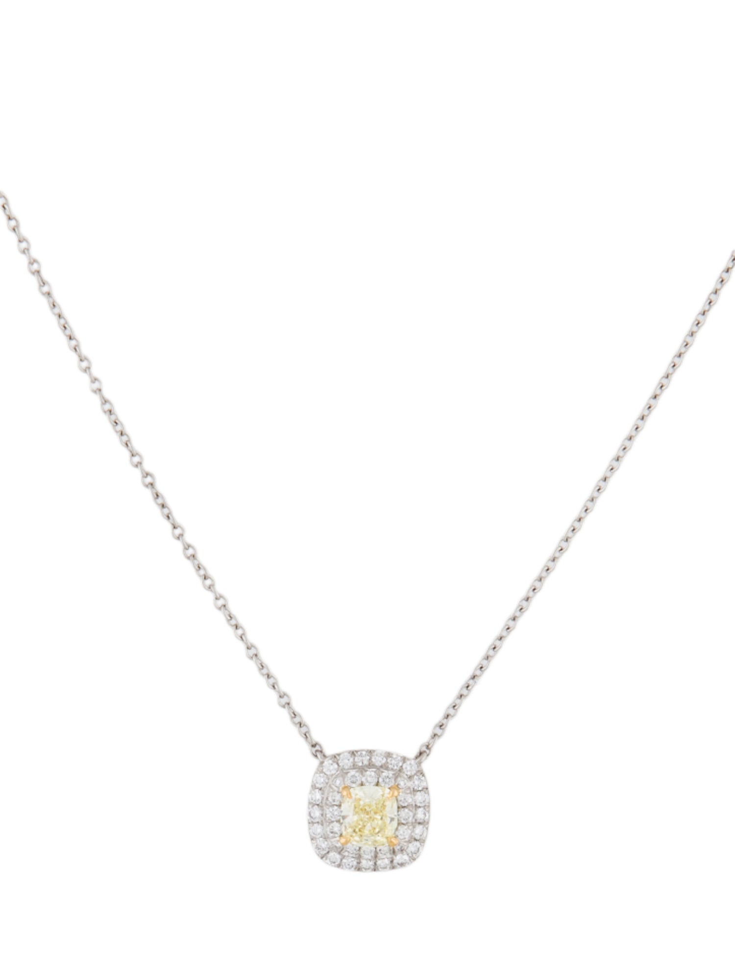 Tiffany & Co. Platinum Diamond Soleste Pendant Necklace