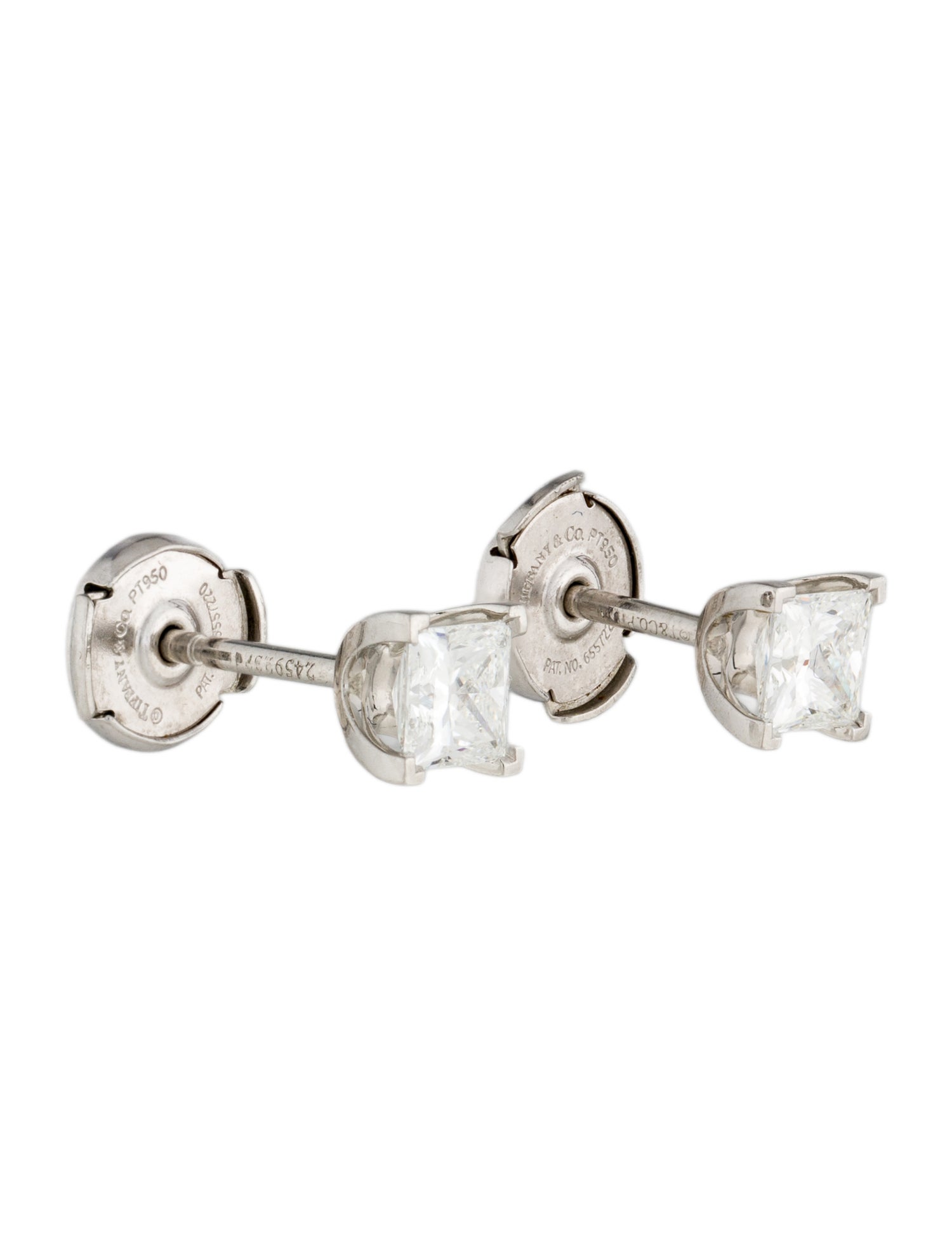 Tiffany & Co. Platinum Diamond Stud Earrings