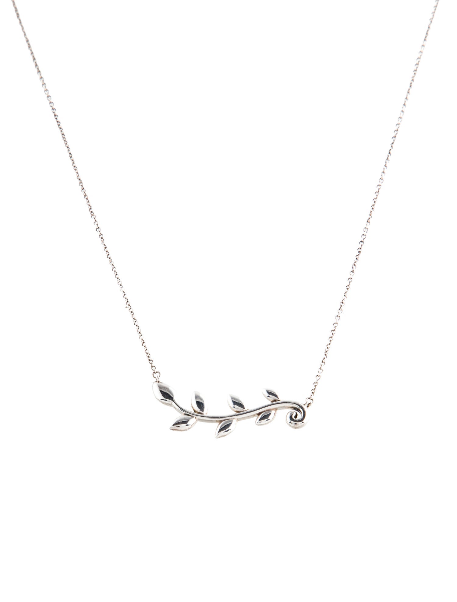 Tiffany & Co. Olive Leaf Vine Pendant Necklace