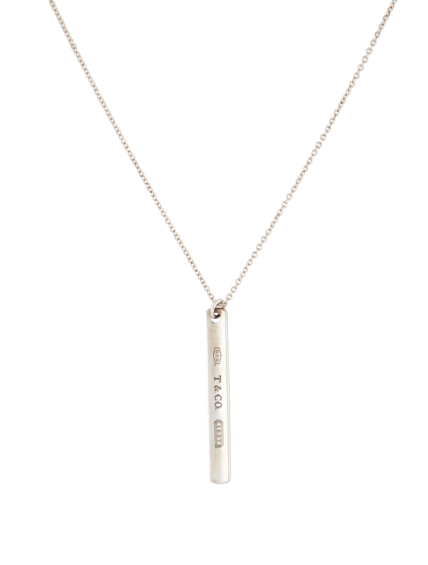 Tiffany & Co. 1837 Bar Pendant Necklace