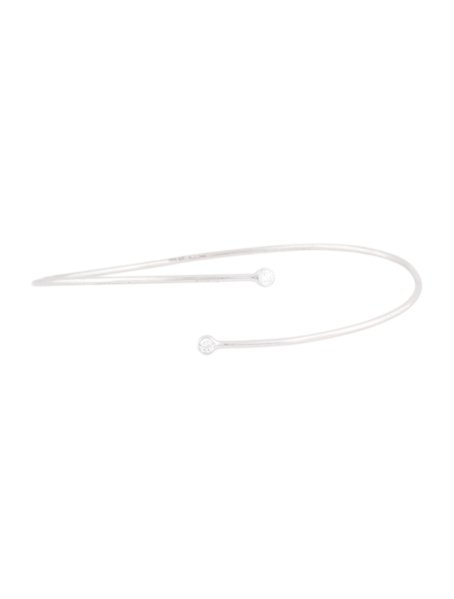 Tiffany & Co. Platinum Diamond Hoop Single-row Bangle