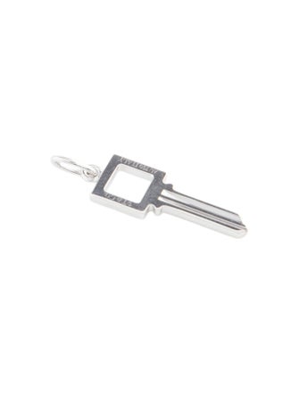 Tiffany & Co. 18K Diamond Moderns Keys Open Square Key Pendant